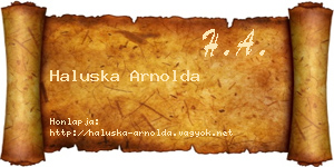Haluska Arnolda névjegykártya